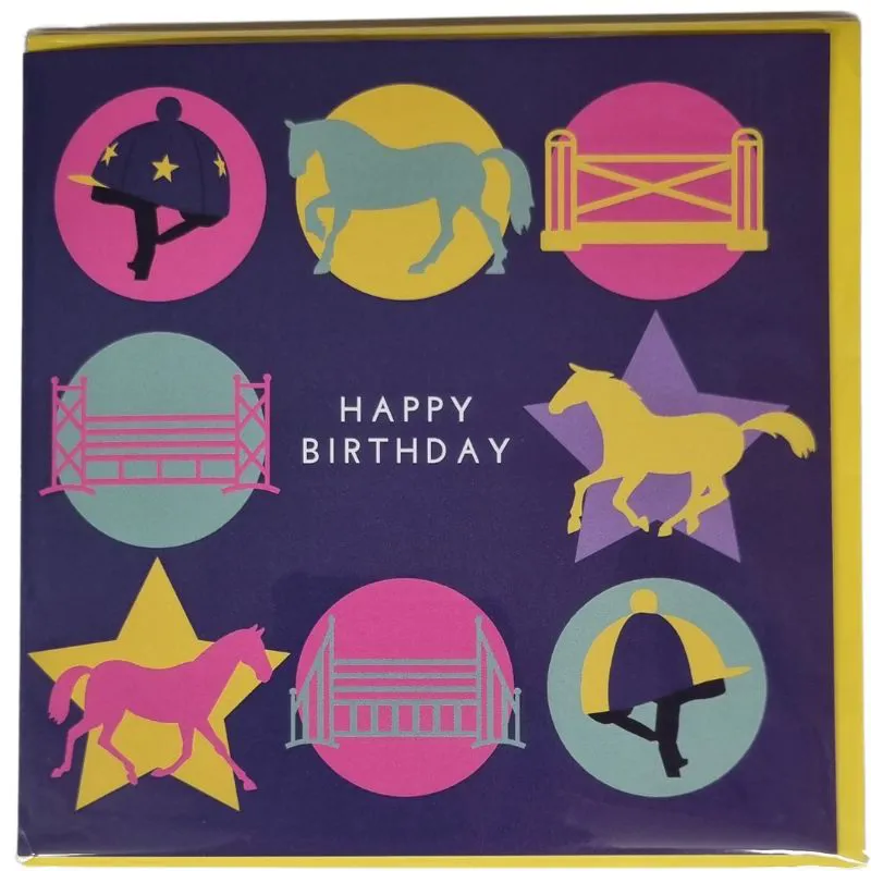 Gubblecote Greetings Card Happy Birthday in Purple-1